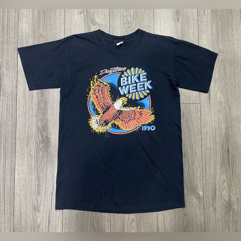 VTG 90s Harley Davidson Egale Daytona Bike Week Single Stitch T-Shirt Size Large